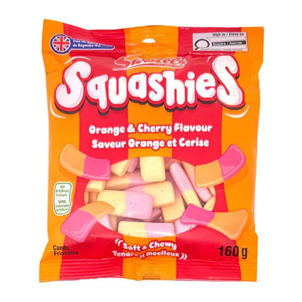 Swizzels Squashies Orange & Cherry Flavor Gummy Candy (160g) Imported From England - Image 2