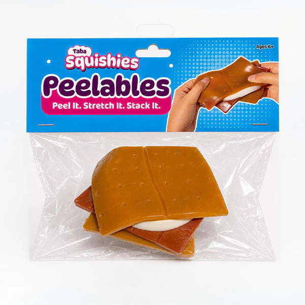 Taba Squishies® Peelables Deluxe Premium Silicone Fidget Toy (1pc) Chocolate S'more