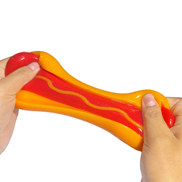 Taba Squishies® Peelables Deluxe Premium Silicone Fidget Toy (1pc) Hot Dog - Image 2