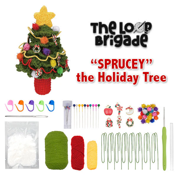 The LOOP Brigade: DIY Crochet Plush Toy Complete Kit For Beginners - Sprucey the Christmas Tree - Image 4