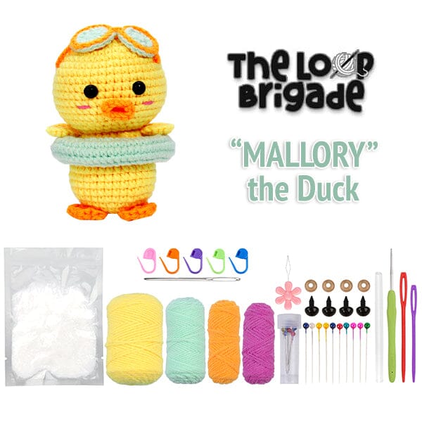The LOOP Brigade: DIY Mini Crochet Plush Toy Complete Kit For Beginners - Mallory the Duck - Image 6