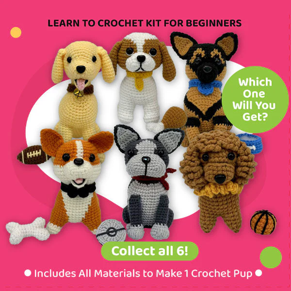 The LOOP Brigade: Mystery Pups DIY Crochet Plush Toy Complete Kit For Beginners Blind Bag - Image 3