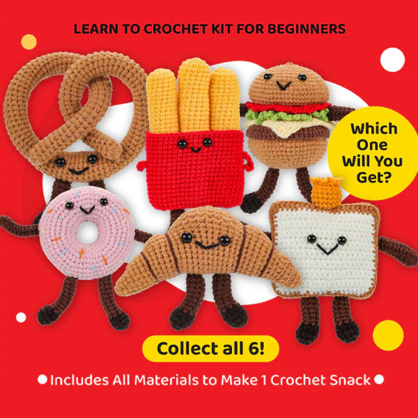 The LOOP Brigade: Mystery Snacks DIY Crochet Plush Toy Complete Kit For Beginners Blind Bag - Image 3