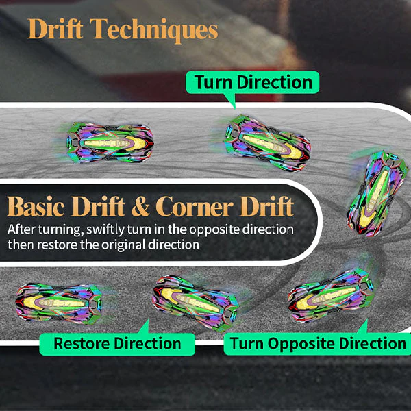 Tough Trax DriftStorm Holo Racer Holographic Drifting Remote Control Stunt Car - Image 10