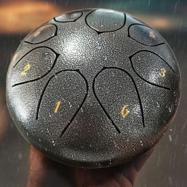 TranquilTones 6" Garden Rain Drum in Matte Black - Image 5