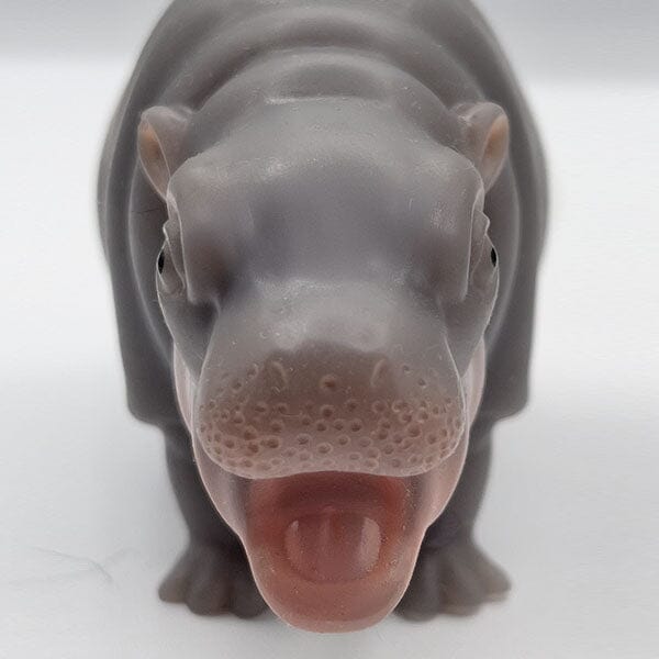 TrueHeart Treasures Squishies® Silicone Reborn Animals: Mini Hippo Newborn Baby (Includes Bed & Bottle) - Image 12