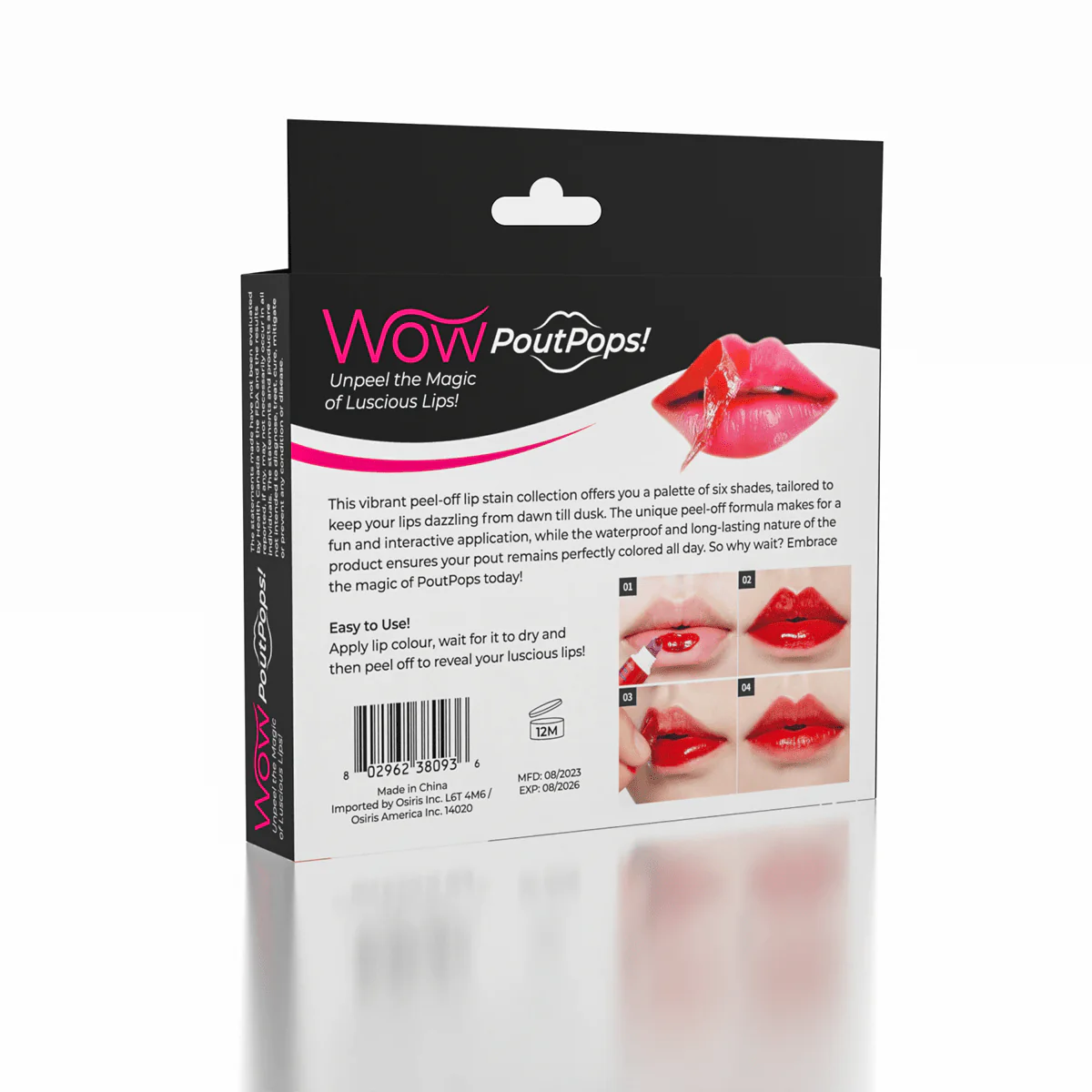 WOW PoutPops (6 Colors) | Peel-Off Lip Stain | As Seen On TikTok! - Image 2