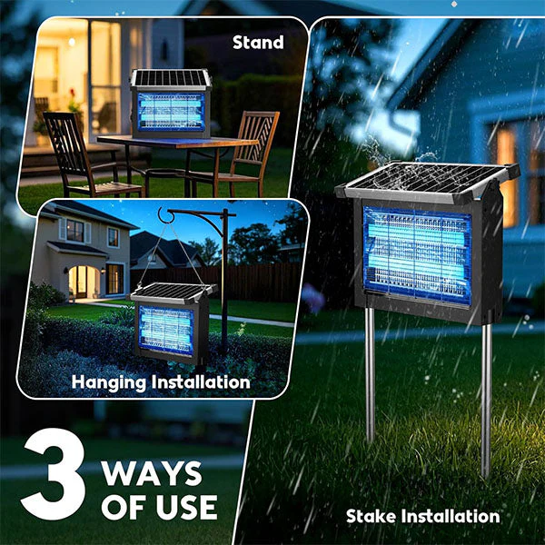 Zapperella 3-in-1 LED Solar Powered Bug Zapper - Image 3