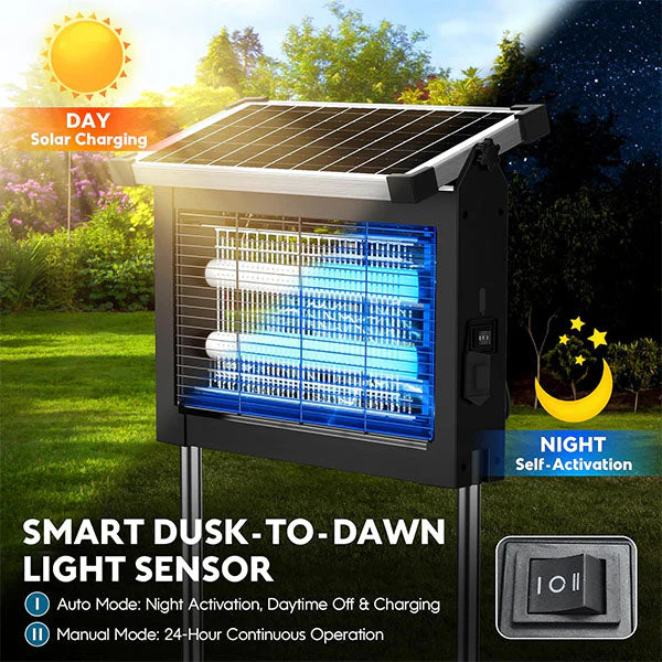 Zapperella 3-in-1 LED Solar Powered Bug Zapper - Image 4